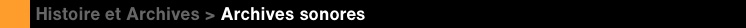 Archives sonores